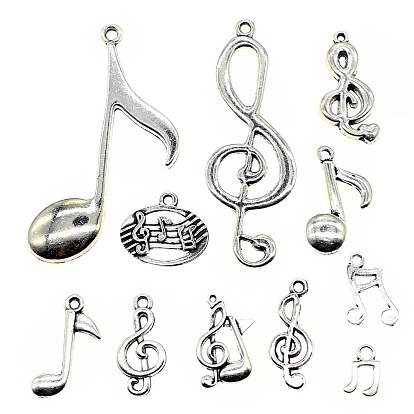 Тибетский стиль сплава цинка подвески, прелести музыкальных нот