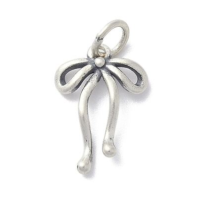 925 стерлингов серебряные подвески, подвески-бантики с соединительными кольцами
