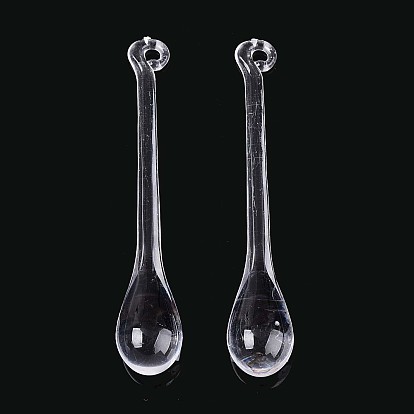 Прозрачные пластиковые большие подвески, слеза