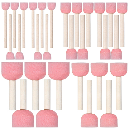 30шт. 4 стили губок для покраски формы, штамп для рисования губкой с деревянной ручкой, для малышей ассорти выкройки