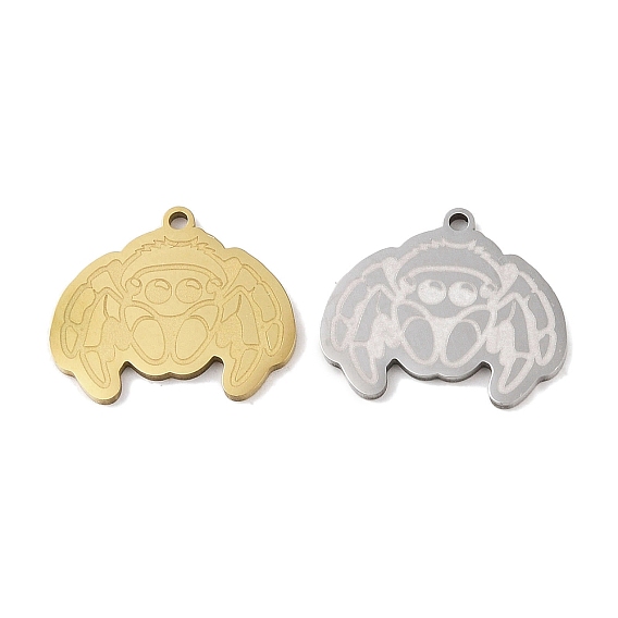 201 Stainless Steel Pendants, Spider Charm