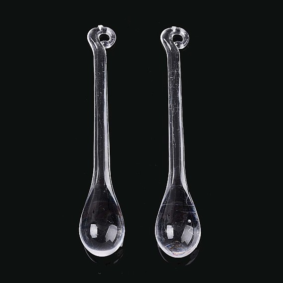 Прозрачные пластиковые большие подвески, слеза