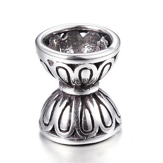 316 бусины из хирургической нержавеющей стали, бусины с большим отверстием