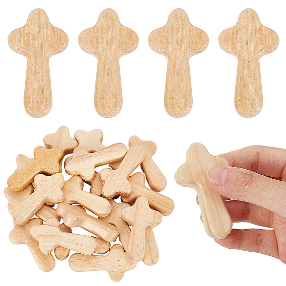 20шт деревянные крестовые настенные украшения, Ручной крест для украшения дома