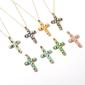 Minimalist Eye Cross Pendant Necklace for Women - Fashionable and Stylish Collarbone Chain