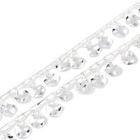 Латунные плоские круглые цепи ручной работы, для ожерелья браслеты решений, долговечный, пайки, с катушкой, плоско-круглые