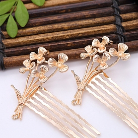 Латунь волос расчески, аксессуары для волос для женщин и девочек, цветок