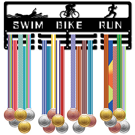 Модная железная вешалка для медалей, настенная стойка для дисплея, 3-линия, с винтами, чёрные