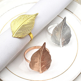 Hotel tableware simple metal leaf napkin buckle napkin ring napkin ring