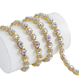 1 Alliage floral et strass thermocollants en résine, garniture en strass, accessoires de costumes