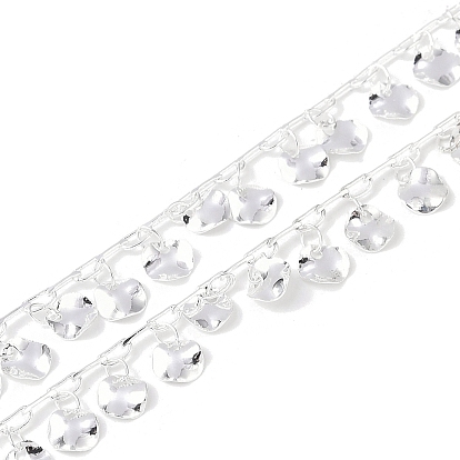 Латунные плоские круглые цепи ручной работы, для ожерелья браслеты решений, долговечный, пайки, с катушкой, плоско-круглые