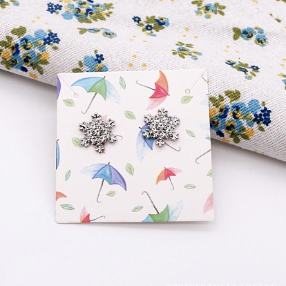 100Pcs Square Paper Earring Display Cards, for Earring Display
