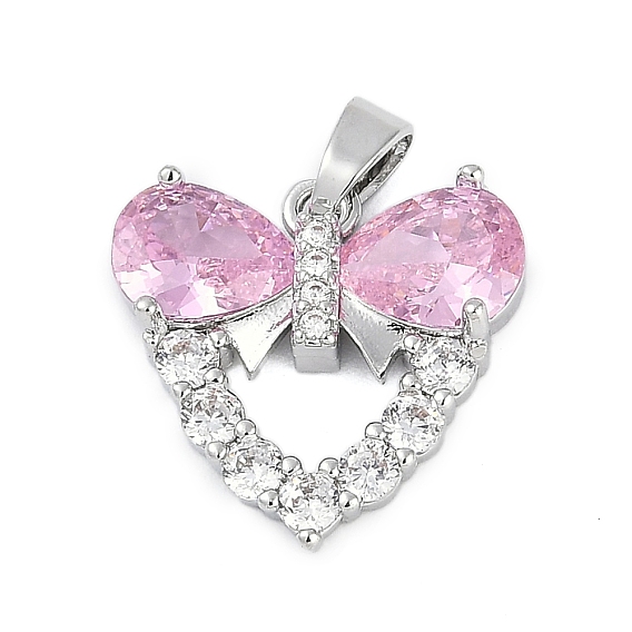 Стойки обшивки латунь кубического циркония подвески, долговечный, сердечко с подвесками-бантиками, с целью перехода в кольце