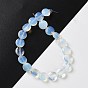Opalite Beads Strands, Faceted, Flat Round