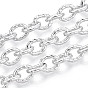 Aluminum Cable Chains, Textured, Unwelded, Oval