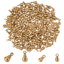 200Pcs 2 Style Brass Charms, Chain Extender Drop, Teardrop