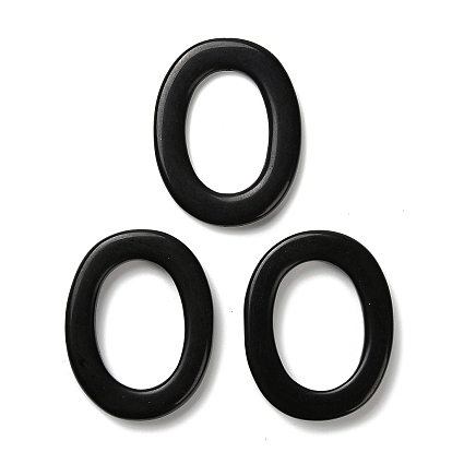 Природные обсидиана бусы, полый овал