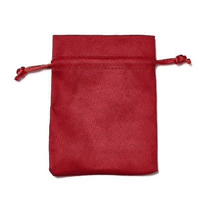 Velvet Cloth Drawstring Bags, Jewelry Bags, Christmas Party Wedding Candy Gift Bags, Rectangle
