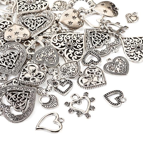 48 шт 12 подвески из сплава в тибетском стиле, шарма сердца