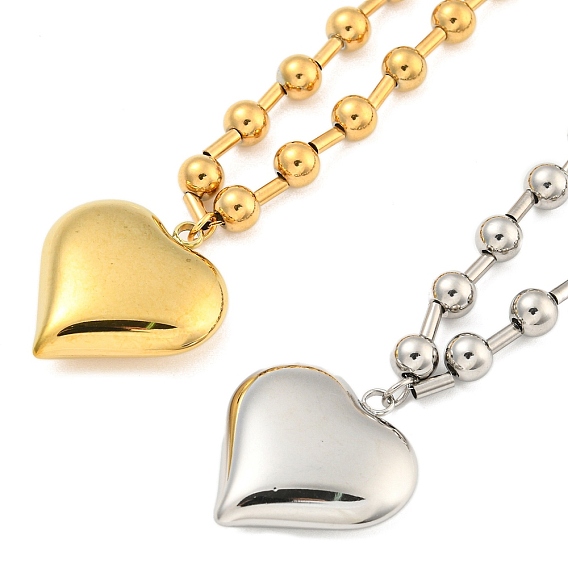 304 женские ожерелья с подвесками в форме сердца из нержавеющей стали