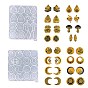 Moon/Mushroom/Snake DIY Silicone Pendants Molds, Resin Casting Molds, for UV Resin, Epoxy Resin Jewelry Making