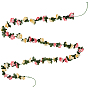 Plastic Artificial Rose Rattan, with Leaf, for Wedding Home Decoration
