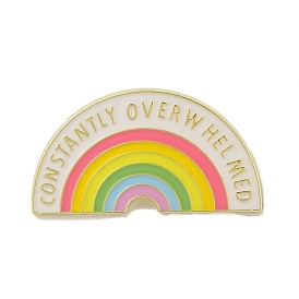 Constantly Overwhelmed Rainbow Alloy Enamel Pins