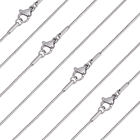 10шт 0.9мм 304 квадратные цепочки из нержавеющей стали в форме змеи, с омаром застежками