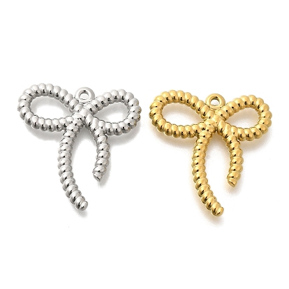 Ионное покрытие (ip) 304 подвески из нержавеющей стали, очарование бантом