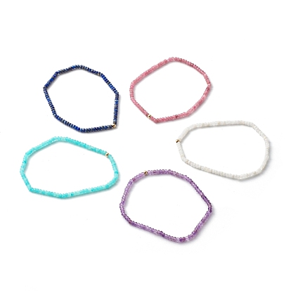 Natur gemischte Edelstein Perlen Stretch Armbänder