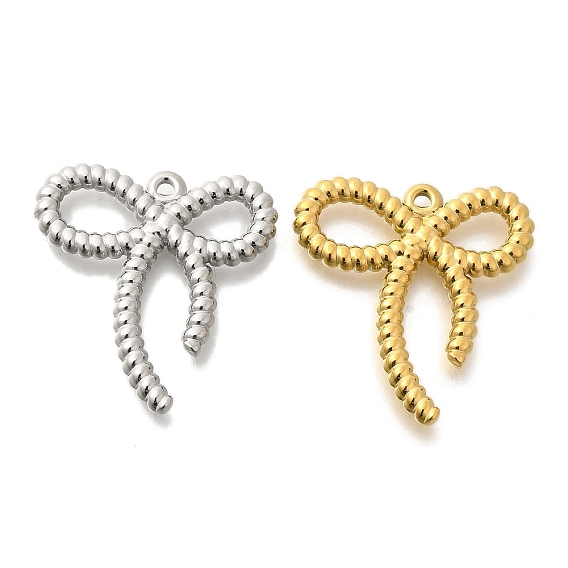 Ионное покрытие (ip) 304 подвески из нержавеющей стали, очарование бантом