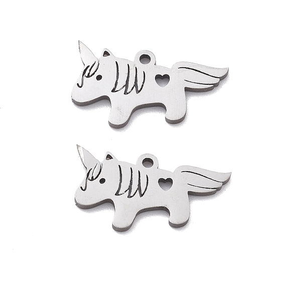 201 прелести нержавеющей стали, лазерная резка, очарование единорога