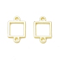 Rack Plating Alloy Outline Connector Charms, Cadmium Free & Nickel Free & Lead Free, Square Links