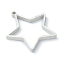 202 Stainless Steel Open Back Bezel Pendants, For DIY UV Resin, Epoxy Resin, Pressed Flower Jewelry, Star