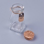 Glass Bottle, with Cork Stopper & Tags, Wishing Bottle, Square