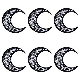 6 шт. полиэстеровые пришивные заплатки, термоклей, аппликации из ткани, с 1почтовой коробкой из гофрированной бумаги ПК