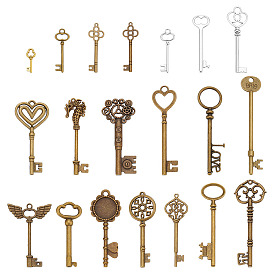 Tibetan Style Alloy Big Pendants, Key Charms