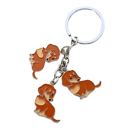 Adorable Dachshund Metal Keychain for Pet Lovers - Cute Dog Keyring Charm