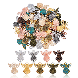 54 шт 9 стили подвески из сплава в тибетском стиле, ангельские прелести