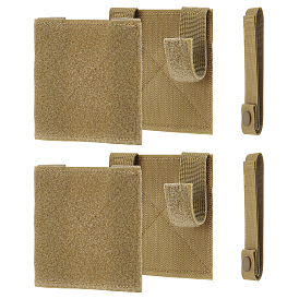 4шт. нейлоновая тактическая нашивка MOLLE, Панель-адаптер на липучке для нашивок., с 2шт. тактических нейлоновых ремней с пряжками для активного отдыха