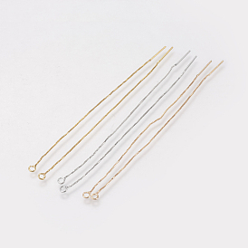 Brass Chain Stud Earring Findings, Ear Threads