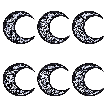 6 шт. полиэстеровые пришивные заплатки, термоклей, аппликации из ткани, с 1почтовой коробкой из гофрированной бумаги ПК