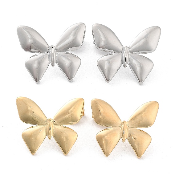 304 из нержавеющей стали серьги, бабочка