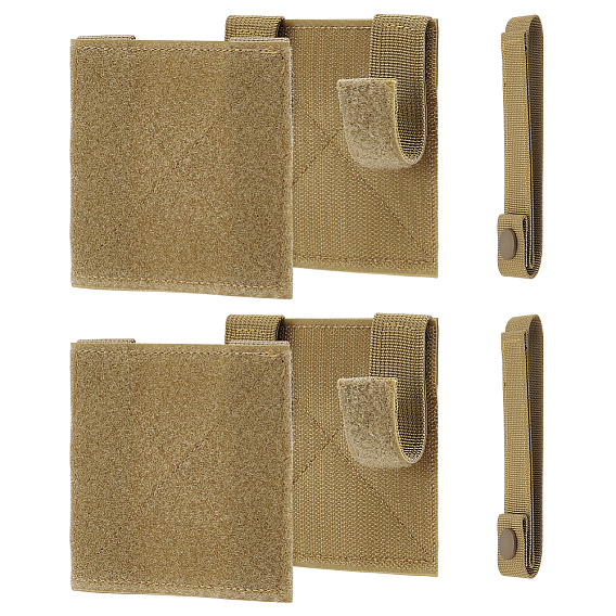 4шт. нейлоновая тактическая нашивка MOLLE, Панель-адаптер на липучке для нашивок., с 2шт. тактических нейлоновых ремней с пряжками для активного отдыха