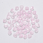 Imitation Jade Glass Charms, Petaline