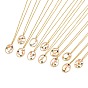 Colorful Cubic Zirconia Constellation Pendant Necklace, Golden 304 Stainless Steel Jewelry for Women