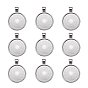 Tibetan Style Alloy Pendant Cabochon Settings, Plain Edge Bezel Cups, Cadmium Free & Lead Free, Flat Round, Tray: 25mm, 36x28x3mm, Hole: 4mm, about 195pcs/1000g