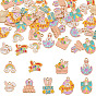 36 pcs 9 styles pendentifs en alliage d'émail de Pâques, or et de lumière