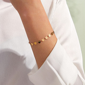 Bracelet en métal en forme de coeur simple et sexy - bijoux de mode européens et américains.