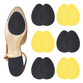 Gorgecraft 12Pcs 3 Colors  Rubber Non-Slip Shoes Pads, Adhesive Shoe Sole Protectors, High Heels Anti-Slip Shoe Grips